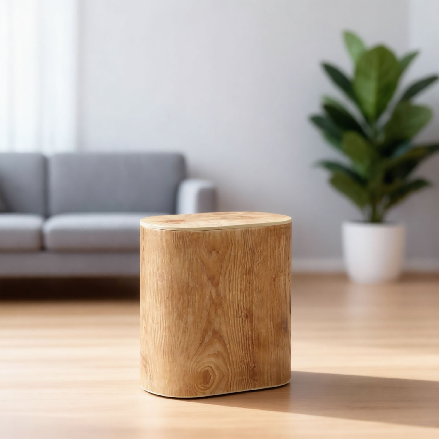 Portable Plastic Dustbin For Home And Kitchen (  28x14.5x29 cm, Beige )