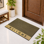 Rubber Door Mat Welcome Textured ( 45x75 cm Golden )