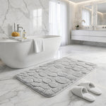 Moscow Stone Microfiber Bath Mat (38x58cm Silver)