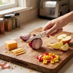 Knife For Kitchen Use Smooth Plastic With Stainless Steel Blade ( Cream 21.2.5 cm )