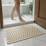 PVC Shower Mat for Bathroom Floor ( 40x70 cm, Beige )