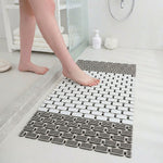 Rubber Shower Mat For Bathroom ( 37x67 Cm White )