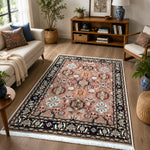 Riyasat Printed Carpet For Home And Office ( 4x6 ft, Peach Vintage )