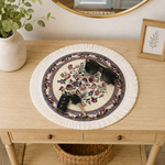 Floral Pattern Dining Table Mats ( 36x36cm, Multicolor, Set Of 2 )