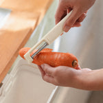 Plastic Peeler For Vegetables And Fruits ( 15x2.5cm Beige )