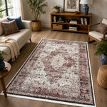 Riyasat Printed Carpet For Home And Office ( 4x6 ft, Dusty Rose )
