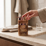 Marble Pattern Plastic Soap Dispenser For Bathroom And Kitchen Sink  ( 13.5x7 cm Brown )