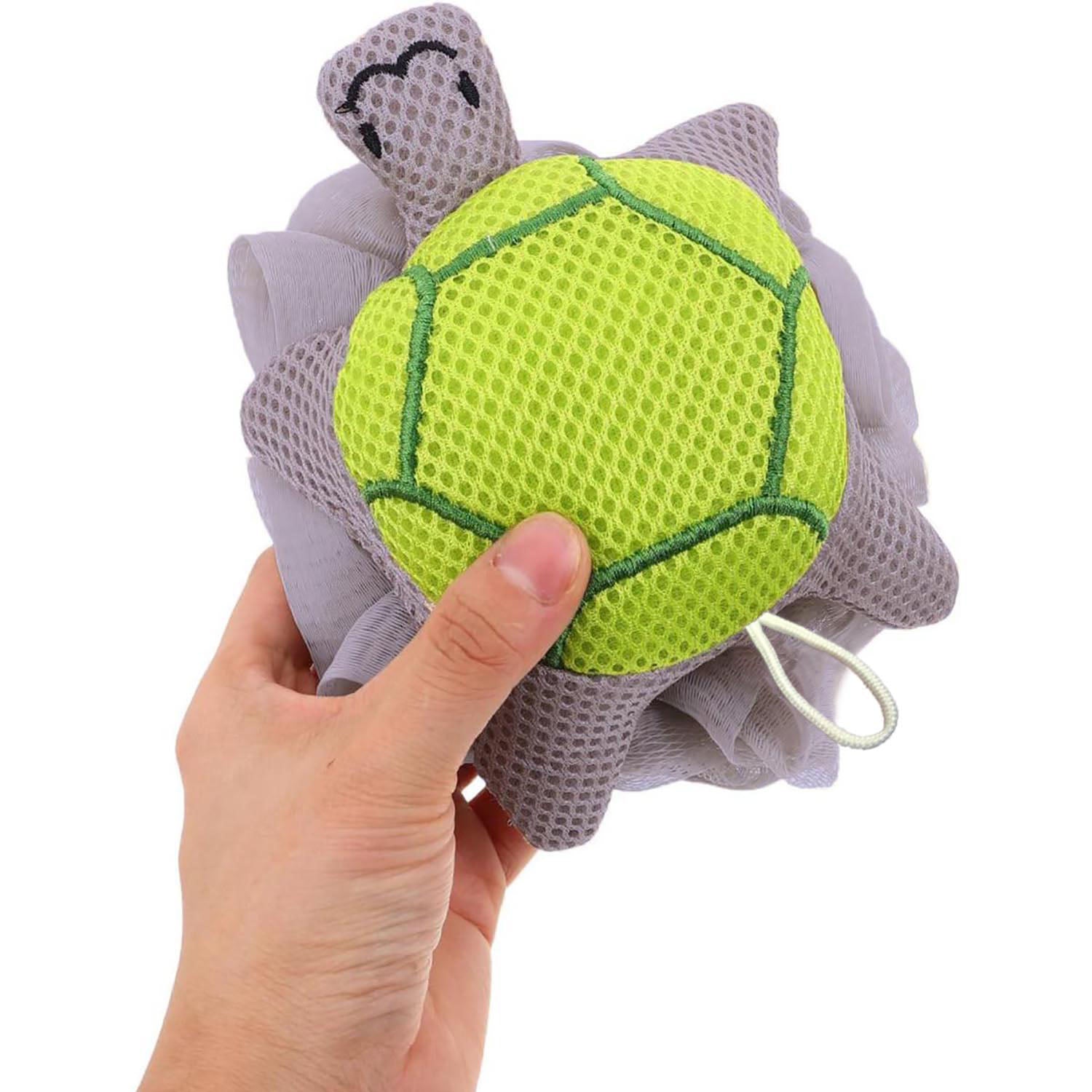 Bath Sponge For Kids And Adult ( Green ,15x17cm )