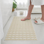 Rubber Shower Mat For Bathroom ( 38x70 Cm Beige )