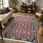 Riyasat Printed Carpet For Home And Office ( 4x6 ft, Classic Red )