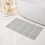 Rubber Shower Mat For Bathroom ( 40x66 Cm Silver )