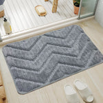 Austria Zigzag Microfiber Bath Mat (41x60cm Grey)