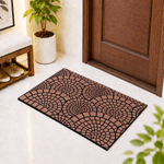 Rubber Door Mat Mosaic Textured ( 45x75 cm Brown )