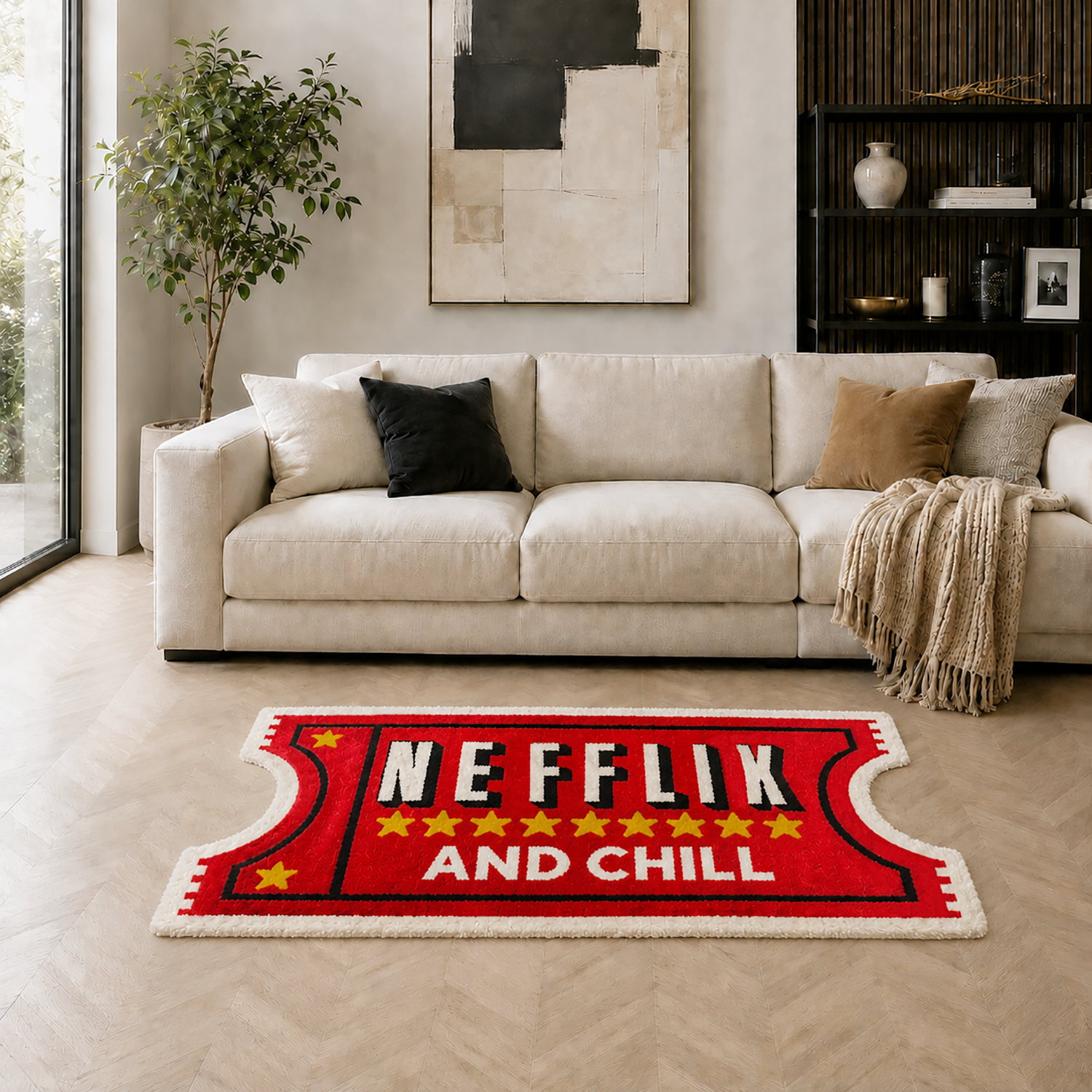 Netflix Wool Tufted For Floor And Wall Carpet