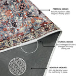 Riyasat Printed Carpet For Home And Office ( 3x5 ft, Blue Rust)