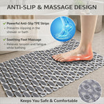 Rubber Shower Mat Ibija Pattern ( 40x70 Cm Grey )