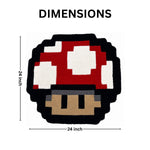 Wool Rug Mushroom Design Floor And Wall Carpet