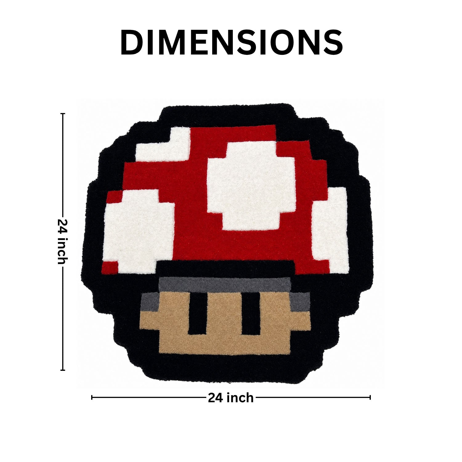 Wool Rug Mushroom Design Floor And Wall Carpet
