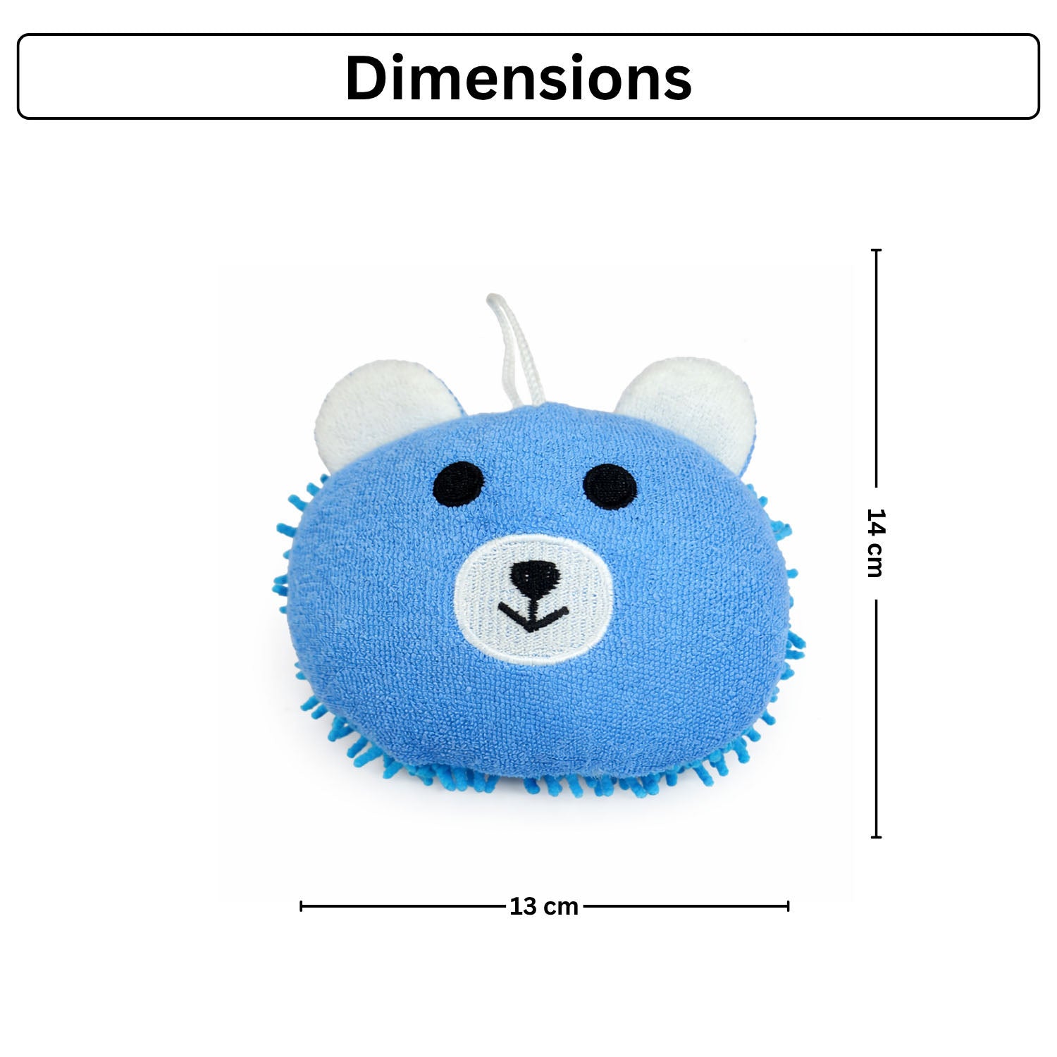 Bath Sponge For Kids And Adult  ( Blue 13x14cm )