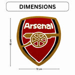 Arsenal Wool Tufted Floor Mat  (81x72 cm, Red Gold White Black )