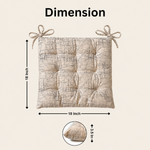 Polyester Chair Cushion Pad, Soft, Comfortable Back Support, Relaxing Backrest Pillow Cushions with Ties for Home, Office, Livingroom - (18x18 Inch, White) Pack of 6