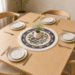 Floral Pattern Dining Table Mats ( 36x36cm, Multicolor, Set Of 2 )