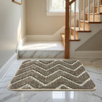 Austria Zigzag Microfiber Bath Mat (41x60cm Brown)
