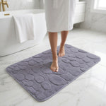 Moscow Stone Microfiber Bath Mat (38x58cm Purple)