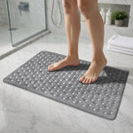 PVC Shower Mat for Bathroom Floor ( 40x70 cm, Smoke Grey )