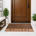 Rubber Door Mat Welcome Textured ( 45x75 cm Copper )