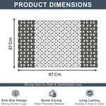 Rubber Shower Mat For Bathroom ( 37x67 Cm White )