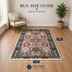 Riyasat Printed Carpet For Home And Office ( 4x6 ft, Peach Vintage )