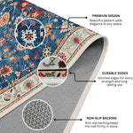 Riyasat Printed Carpet For Home And Office ( 3x5 ft, Royal Blue )