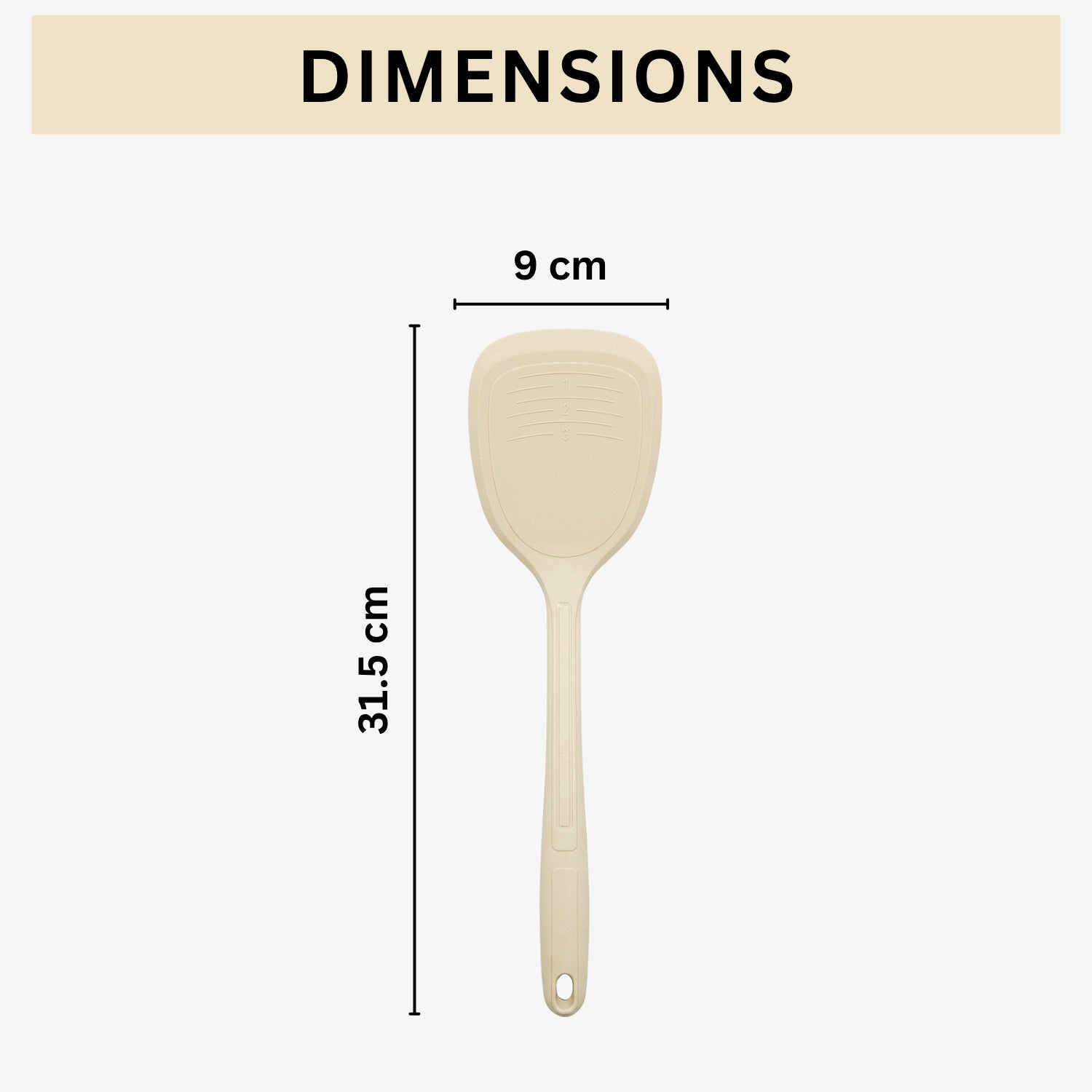 Silicone Spatula For High Heat Cooking And Baking ( 9x31.5cm, Cream)