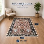 Riyasat Printed Carpet For Home And Office ( 5x7 ft, Peach Vintage )
