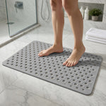 PVC Shower Mat for Bathroom Floor ( 40x70 cm, Silver )