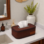 Bamboo Napkin Box Tissue Holder ( Brown, 24x14x9 cm )