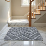 Austria Zigzag Microfiber Bath Mat (41x60cm Grey)