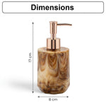 Marble Pattern Plastic Soap Dispenser For Bathroom And Kitchen Sink ( 17x8 cm Brown )