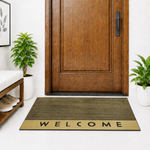 Rubber Door Mat Welcome Textured ( 45x75 cm Golden )