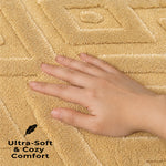 Bahrain Intersect Microfiber Bath Mat (40x58cm Gold)