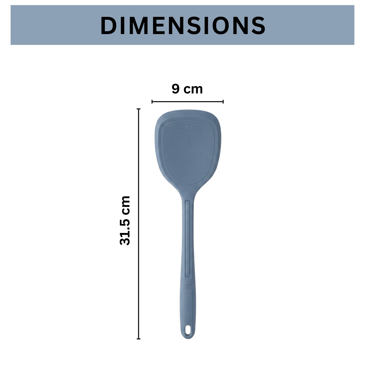 Silicone Spatula For High Heat Cooking And Baking ( 9x31.5cm, DarkBlue )