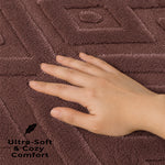 Bahrain Intersect Microfiber Bath Mat (40x58cm Wine)