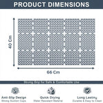 Rubber Shower Mat For Bathroom ( 40x66 Cm Grey )