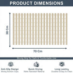 Rubber Shower Mat For Bathroom ( 38x70 Cm Beige )