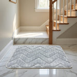 Austria Zigzag Microfiber Bath Mat (41x60cm Silver)
