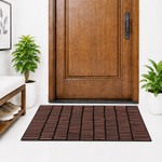 Rubber Door Mat Linear Textured ( 45x75 cm Brown )