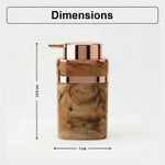 Marble Pattern Plastic Soap Dispenser For Bathroom And Kitchen Sink  ( 13.5x7 cm Brown )