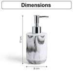 Marble Pattern Plastic Soap Dispenser For Bathroom And Kitchen Sink ( 17x8 cm White )