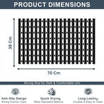 Rubber Shower Mat For Bathroom ( 38x70 Cm Black )